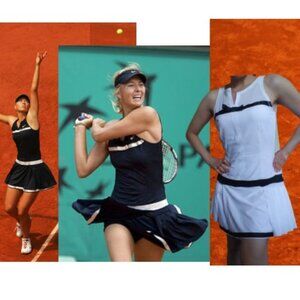 Nwt Nike WHITE Maria Sharapova Tennis Dress w/ BRA Pleated skirt M Medium